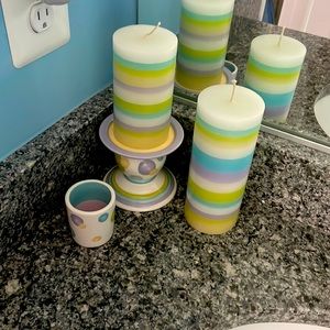 PartyLite candles and holders